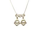 Colar Filhas Meninas Semi Joias Banhado Ouro 18k