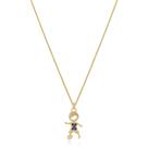 Colar Filho Menino bola de Futebol Pedras Zirconias Banhado Ouro 18k