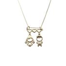 Colar Filhos Casal Semi Joias Banhado Ouro 18k