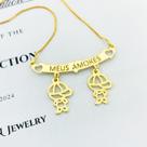 Colar Filhos Meus Amores Banhados a Ouro 18k