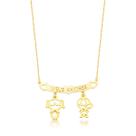 Colar Filhos Meus Amores Banhados a Ouro 18k