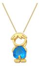 Colar Filhos Pedra Zirconia Banhado Ouro 18k Semi Joia