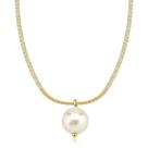 Colar Fita com Pérola Folheado a Ouro 18k