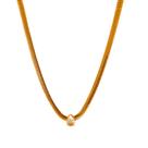 COLAR FITA DETALHE GOTA 45 cm BANHADO A OURO