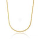Colar fita longa 60cm folheado em ouro 18k
