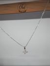 Colar Flor_ Aço Inox com zircôcias