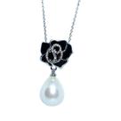 Colar Flor com Pérola pendente CO1934