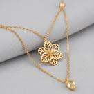 Colar Flor Cristal banhado Ouro Zarpellon