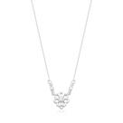 Colar Flor Lisa em Prata 925 com Zircônias e Navetes Brancas Colar Flor Lisa em Prata 925 com Zircônias e Navetes Brancas