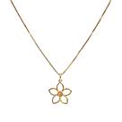 Colar Flor Pequena Zircônia Banhado a Ouro Colar Flor Pequena Zircônia Banhado a Ouro
