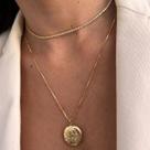 Colar Flor Relicário Luxo Ouro 18k Garantia Lindo Presente Semijoia Antialérgica