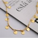 Colar Folheado chapinha medalhas lisas