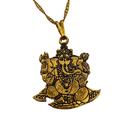 Colar Ganesha - Talismã em Aço Dourado com Cordão Colar Ganesha - Talismã em Aço Dourado com Cordão