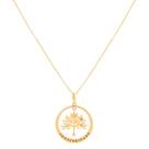 Colar Gargantilha 40cm Pingente Árvore da Vida De Ouro 18k