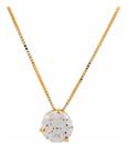Colar Gargantilha 40cm + Pingente Ponto De Luz 8mm Ouro 18k