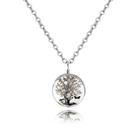 Colar Gargantilha Árvore da vida folha redondo resina verde rosa azul claro amarela choker em aço
