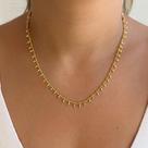 Colar Gargantilha Bolinhas Brilhantes Banhado em Ouro 18k