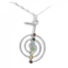 Colar Gargantilha Cho-Ku-Rei com 7 Chakras 4cm - Prateado