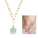 Colar Gargantilha Choker Flor Margarida Folheado Ouro 18k