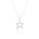 Colar Gargantilha com Pingente de Estrela Prata 990 Feminino