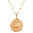 Colar Gargantilha Corrente e Pingente Divino Espírito Santo Banhado a Ouro 18k