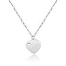 colar gargantilha de coração love amor em aço inox prata não escurece feminino mini corrente fininho