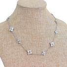 Colar Gargantilha de Trevos com Micro Zircônias Prata ou Dourado