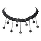 Colar Gargantilha Gótico Feminino Vintage Corrente pedras -