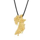 Colar Gargantilha Iansã 22mm Cordão Fino - Dourado