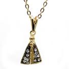 Colar Gargantilha Mini Nossa Senhora com Strass - Dourado