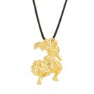 Colar Gargantilha Ogum 22mm Cordão Fino - Dourado