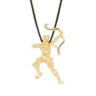 Colar Gargantilha Oxóssi 22mm Cordão Fino - Dourado