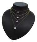 Colar Gargantilha Pedra Zirconia Dourado Ponto De Luz F Ouro