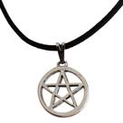 Colar Gargantilha Pentagrama com Aro 17mm - Prateado