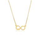Colar Gargantilha Pingente Símbolo Infinito Amor Zirconias Folheado Ouro 18K