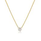Colar Gargantilha Ponto de Luz Zircônia Folheado a Ouro 18k