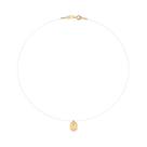 COLAR GARGANTILHA ROMMANEL FEMININO NYLON PINGENTE NOSSA SENHORA APARECIDA 40 e 42CM 532574