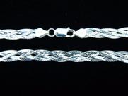 Colar Gargantilha Trançada 4 Fios 45cm Prata 925