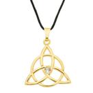 Colar Gargantilha Triskle com Strass 22mm - Dourado Colar Gargantilha Triskle com Strass 22mm - Dourado