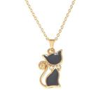 Colar Gatinho Gato Cat Lindo Animal Folheado A Ouro 18k