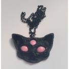 Colar Gatinho Olhos Rosa