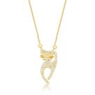 Colar Gato Mimoso Banhado a Ouro 18k