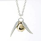 Colar Geek Harry Potter Pomo de Ouro Dourado - Presente Criativo para Potterheads e Fãs de Cinema