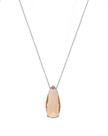 Colar gota cristal topázio imperial banhado a ródio branco - semijoia