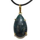Colar Gota Lisa Pedra Apatita Azul Tamanho G Garra Dourado Colar Gota Lisa Pedra Apatita Azul Tamanho G Garra Dourado