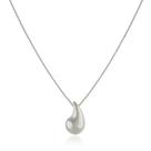 Colar Gota Orgânica Via - Banho Ródio Branco Colar Gota Orgânica Via - Banho Ródio Branco