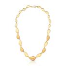 COLAR GOTAS INTERCALADAS ACETINADAS E POLIDAS BANHADO A OURO - 45cm