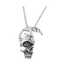 Colar Gótico Masculino com Pingente de Caveira em Aço Inoxidável - Estilo Punk