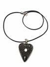 Colar Gótico Ouija Planchette Vintage Pingente Místico Preto