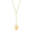 Colar gravata com esfera lisa banhado a ouro Colar gravata com esfera lisa banhado a ouro